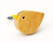 Wooden Bird Ring - Hand made wooden bird ring