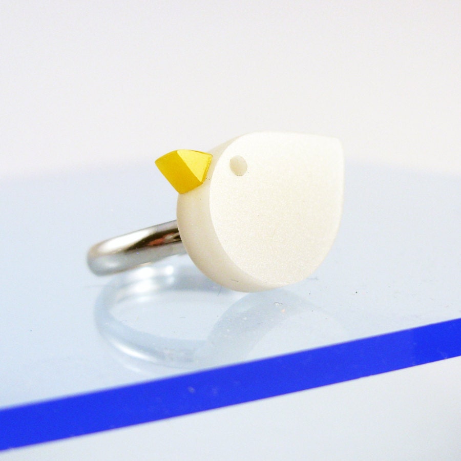 Little White Bird Ring