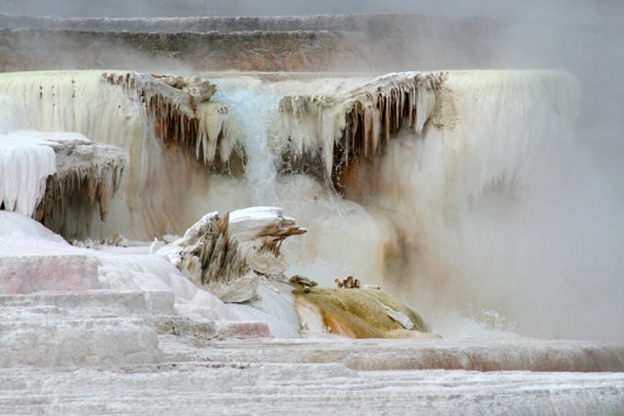 Hot Springs, Springs, Mammoth Hot Springs 1, Yellowstone National Park