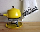 Retro Ranch No.1 Screen Printed Tea Towel.