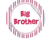NEW ITEM...Big Brother Onesie Sticker...Customize with Name...or Choose Different Design