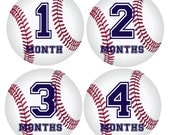ON SALE Baby Boy Monthly Onesie Stickers...Baseball...Sports...Favorite Baby Shower Gift, Photo Prop...Fast Shipping
