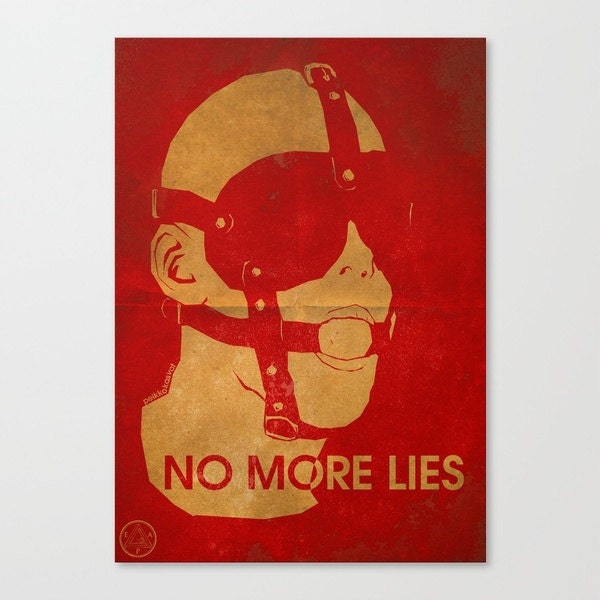 No More Lies Minimalist Poster Art