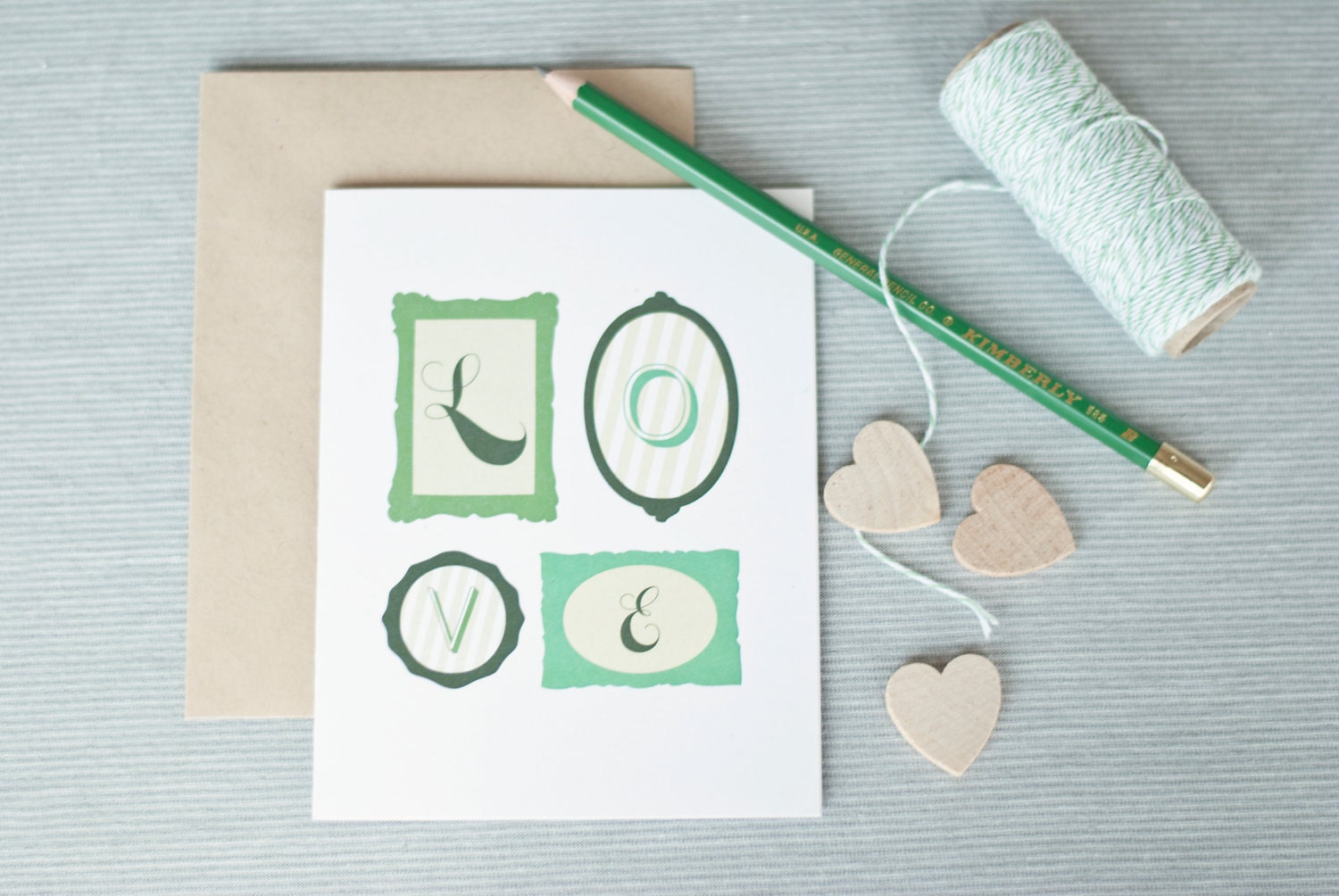 frame LOVE card // blank notecard