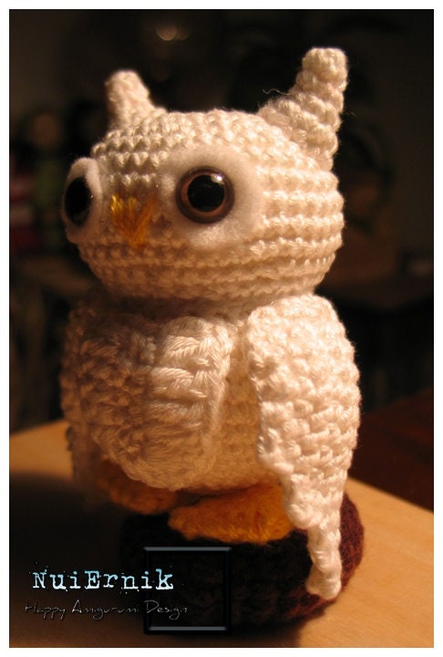Amigurumi Crochet Pattern : Baby Snowy Owl (PDF file)