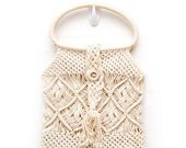 SALE Vintage Macrame Tassel Handbag, Summer Beach