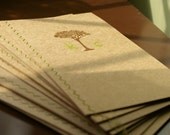Rustic Wedding Programs: Hand Stamped Sewn Custom Programs- Rustic Farm Woodland Wedding
