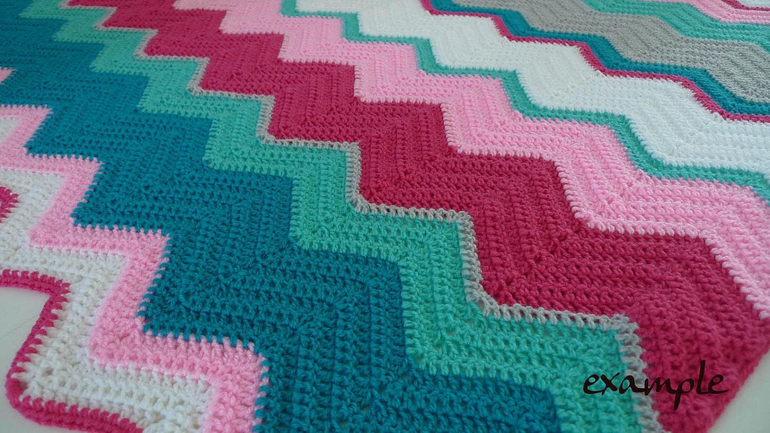 MADE TO ORDER 1-2p afghan crochet chevron blanket
