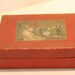 REDUCED Vintage Ladies Jewelry Box Brick Red with decoupage ballerina Chippy Shabby
