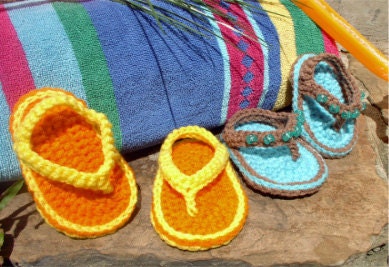 The ORIGINAL Baby Thong Sandals Crochet Pattern Baby Booties Baby Sandals