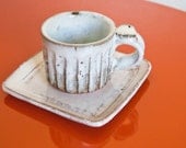 Japanese Ceramic Tea Cup and Plate