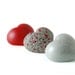 Red Sweet Heart Magnets, concrete, set of three, red, natural and washed red gravel - 12-008
