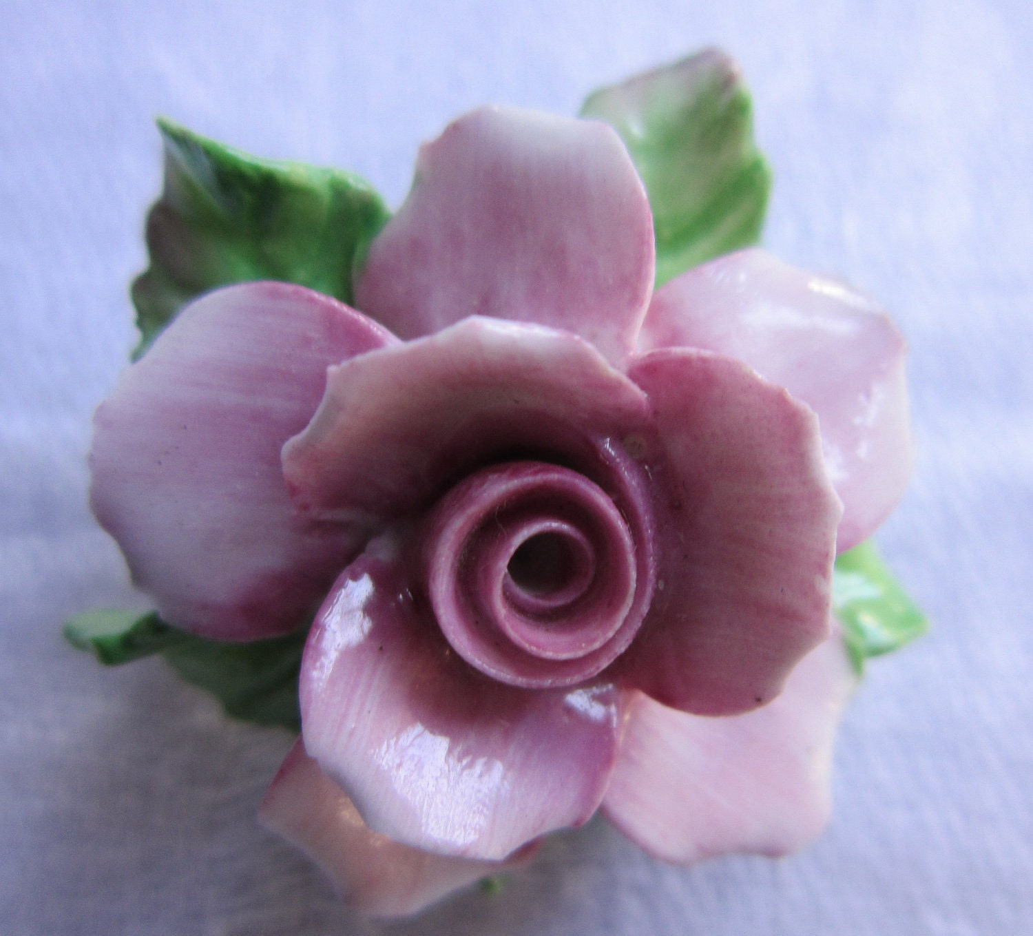 Vintage 1950s Coalbrook Brooch Pin Rose China