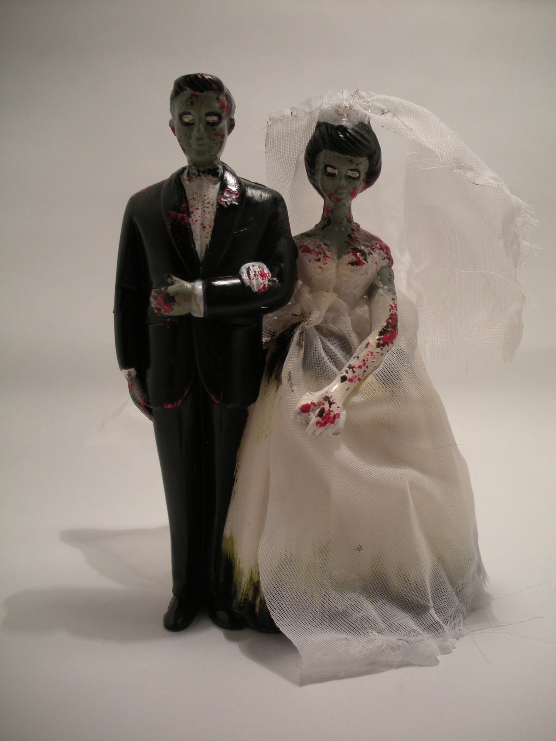 Vintage Style Zombie Wedding Cake Topper