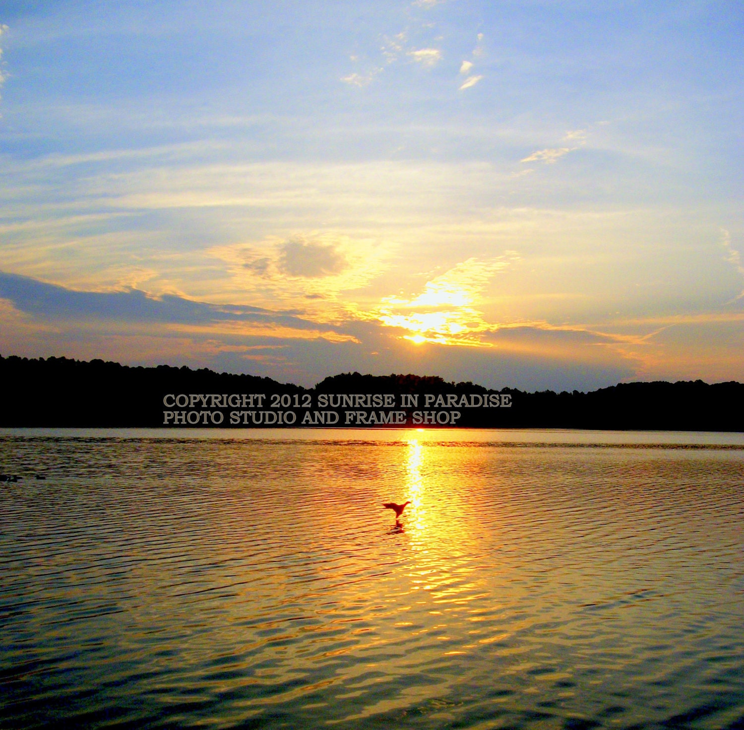 GOLDEN SUNDISE On Water, 5X7inch print, fine art photography