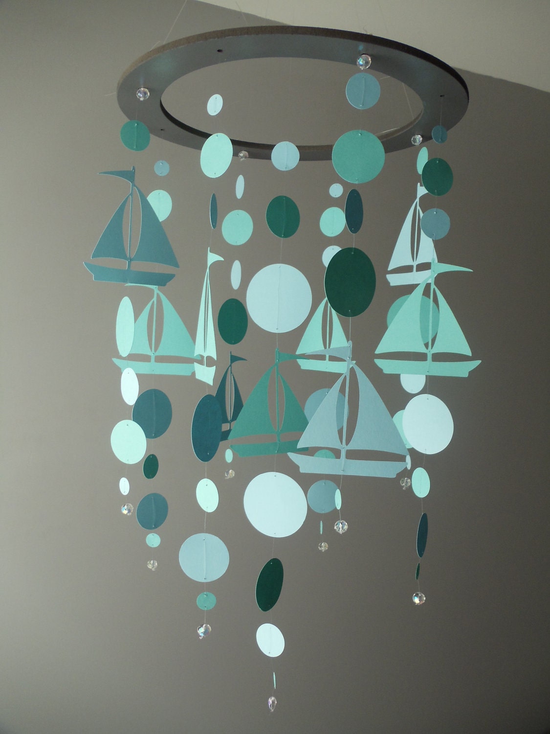 Sailboat and Circles Mobile