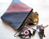 SALE: Leather zip pouch