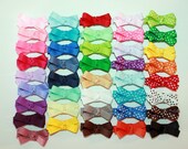 Baby Hair Bows - Set of 10 / Toddler Hair Bows / Baby Hair Clips / Newborn Hair Bows with no Slip Grip - Choose Your Colors