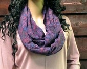 SALE Silk scarf, Infinity Scarf, Sari scarf, Loop Scarf