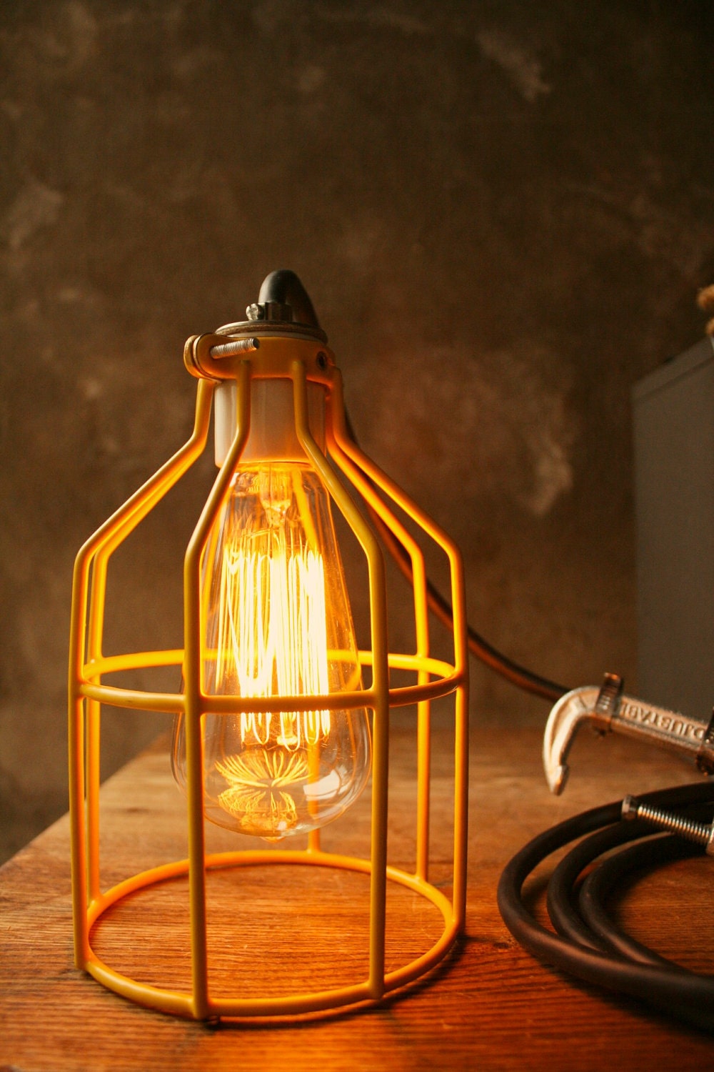Lighting Lamp Hanging Light Lamp Cage Light Birdcage Lamp Industrial Light Cool Gifts for Men Hanging Clamp Lamps