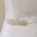 Clear beaded bridal sash, satin tie back sash, bridesmaids sashes