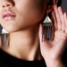RainbowClaws, triangle earrings, long spikes earrings, bold geometric punk statement jewelry