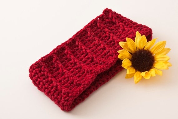 Headband, Burgundy Ribbed TFI