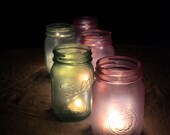 Mason Pint Jars - Pick your colors, set of 5