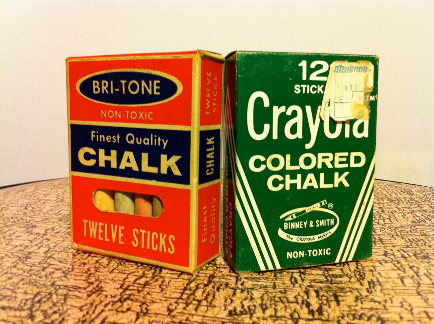 Vintage Crayola Colored Chalk NO. 816 & Vintage Bri-Tone Chalk NO. 912