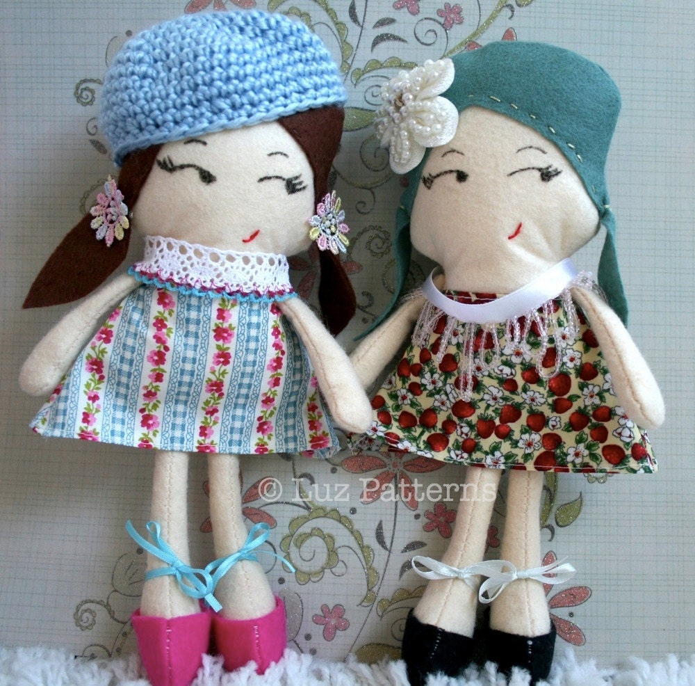 Sewing Doll Patterns sewing doll pattern girl doll pattern stuffed toy pattern cloth doll pattern (01)