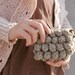 Simple Crochet Clutch -Greyish Beige