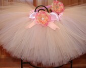 CUSTOM TUTU Pink Lemonade Newborn Baby Girl Toddler First Birthday with Flower Headband
