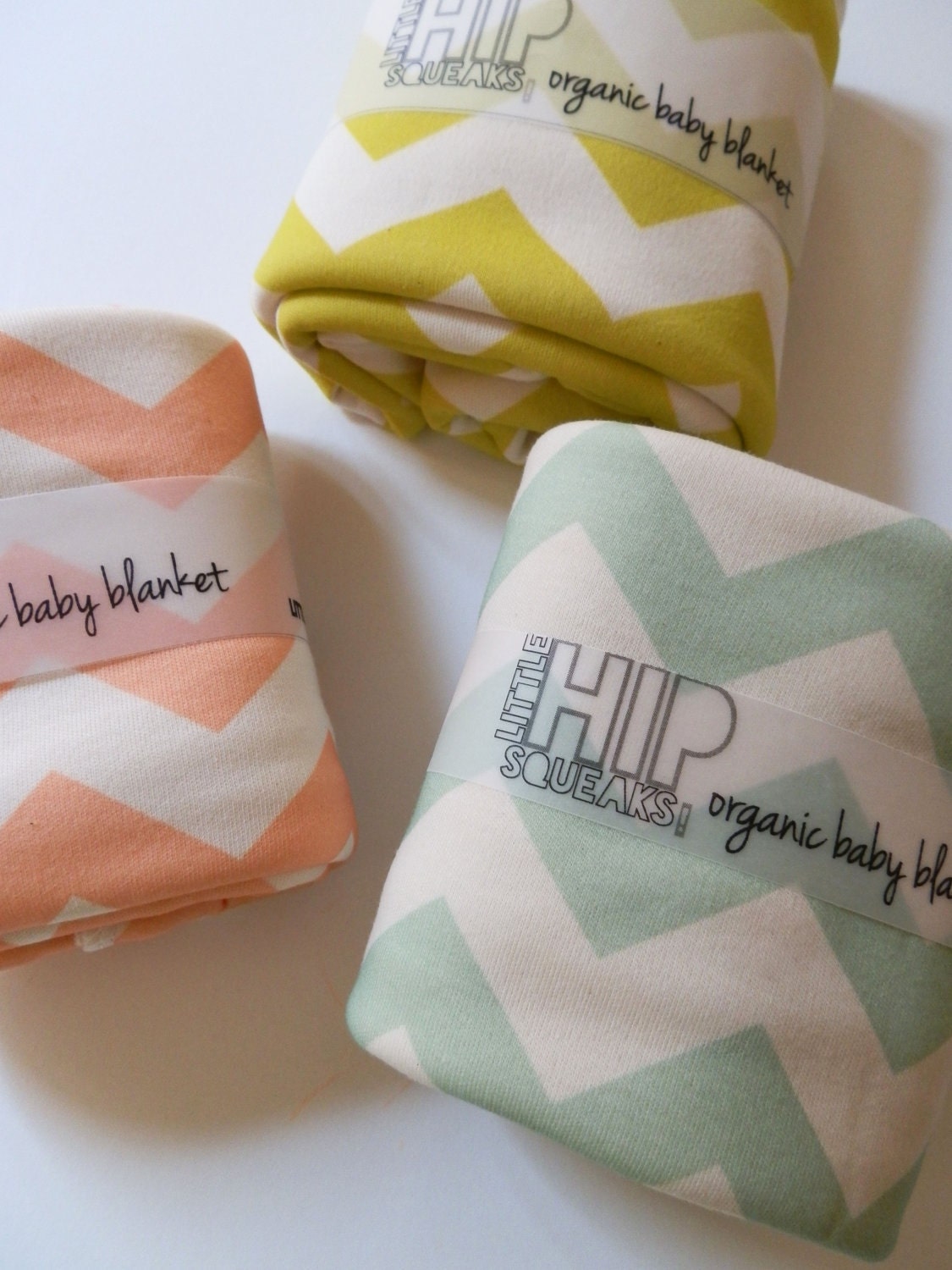 Chevron Baby Blanket, Choose Your Color, Soft Organic Cotton, Holiday Gift For New Baby