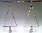 Gold & Hamsa 'Tangier' Earrings by Zanne