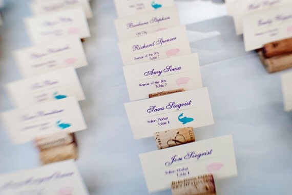 Cork Place Card Holders, Perfect for vineyard wedding. 25 or more