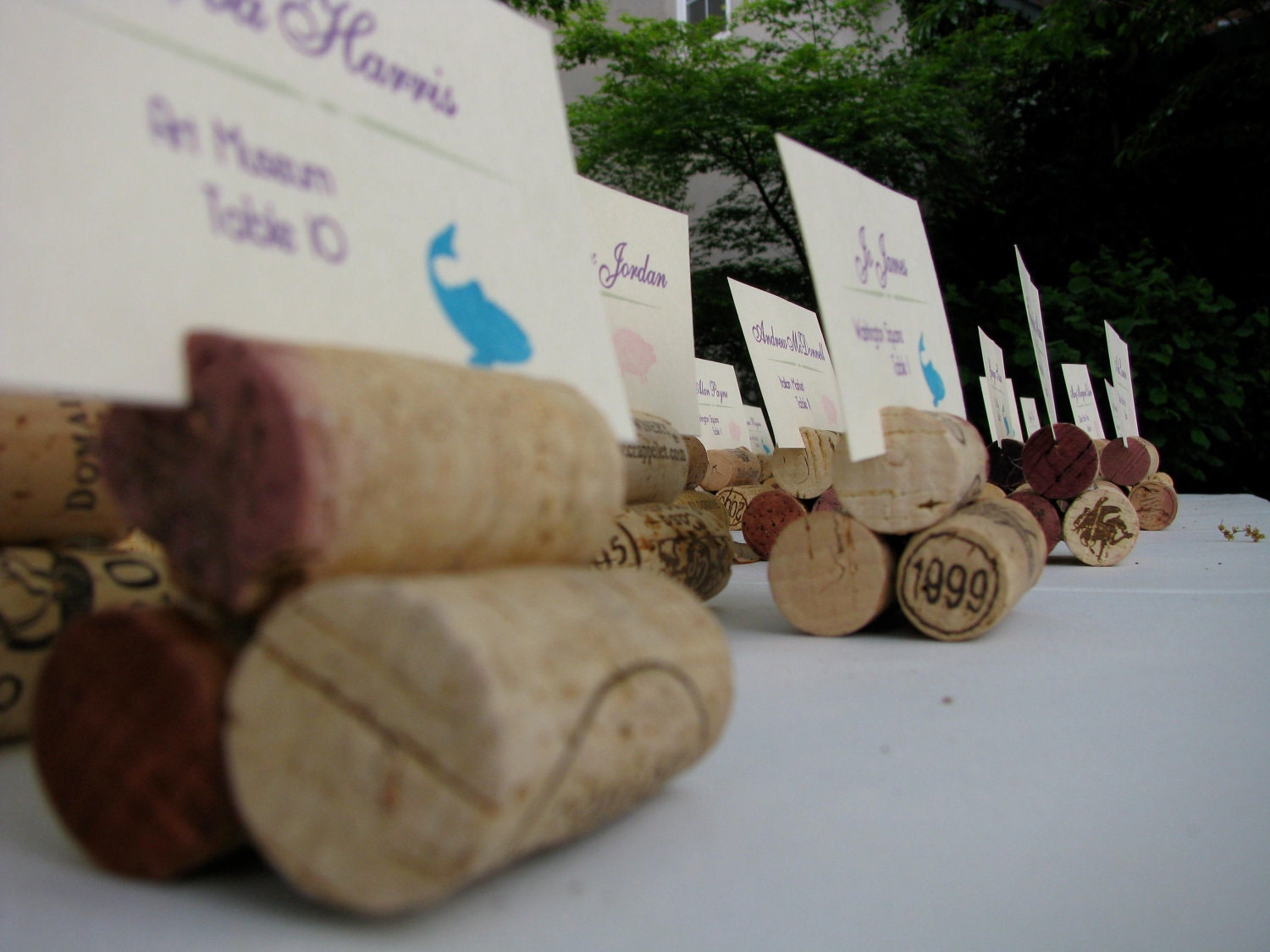 Cork Place Card Holders, Perfect for vineyard wedding. 25 or more