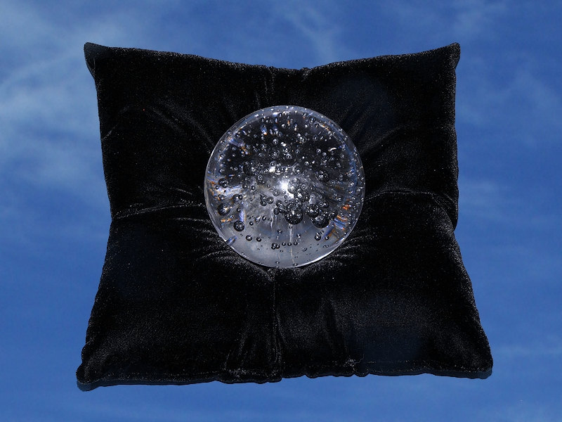 Large Black velvet Crystal Ball Pillow by dragonfaecreations2