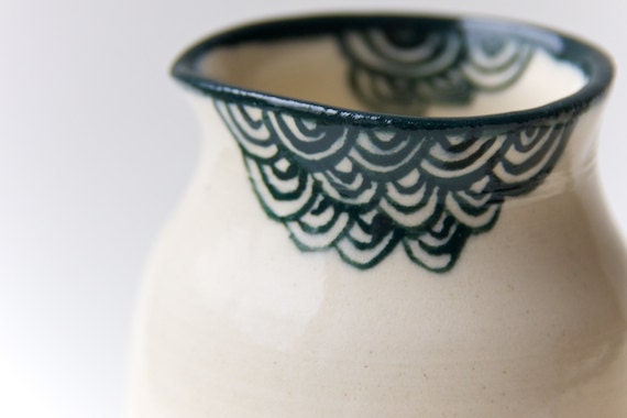 Teal Ceramic Creamer and Sugar Bowl (made to order) by RossLab