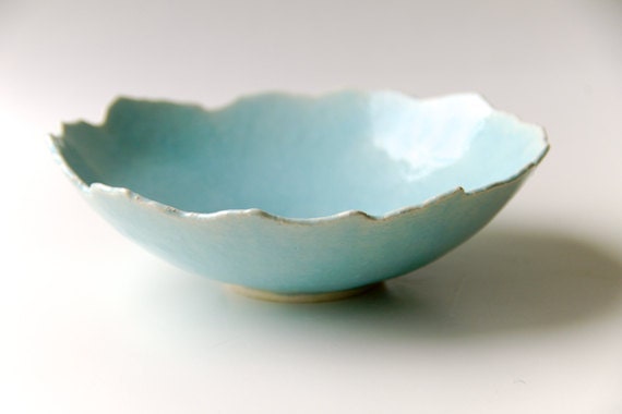 Ceramic Soap Dish in Aqua