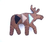 Geometric moose magnet, number 13 - WillowandQuail