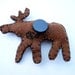Autumn colors moose totem geometric triangles magnet, number 12