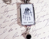 Black & White Hand Definition Silver Soldered Charm Necklace