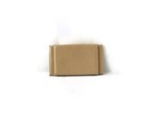 Beige patent leather minimal shoe-clips
