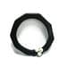 Black and white leather bangle
