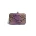 Pink,violet,dark brown python clutch