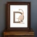 Custom Child's Name Art Print, Personalized with Initial and Animal - Brown Color Scheme - kid's / nursery decor, new mom gift - 8 x 10