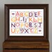 Animal Alphabet, Nursery Art Print - Sunset Colors - baby shower gift - educational, learning, colorful room decor - 11 x 14