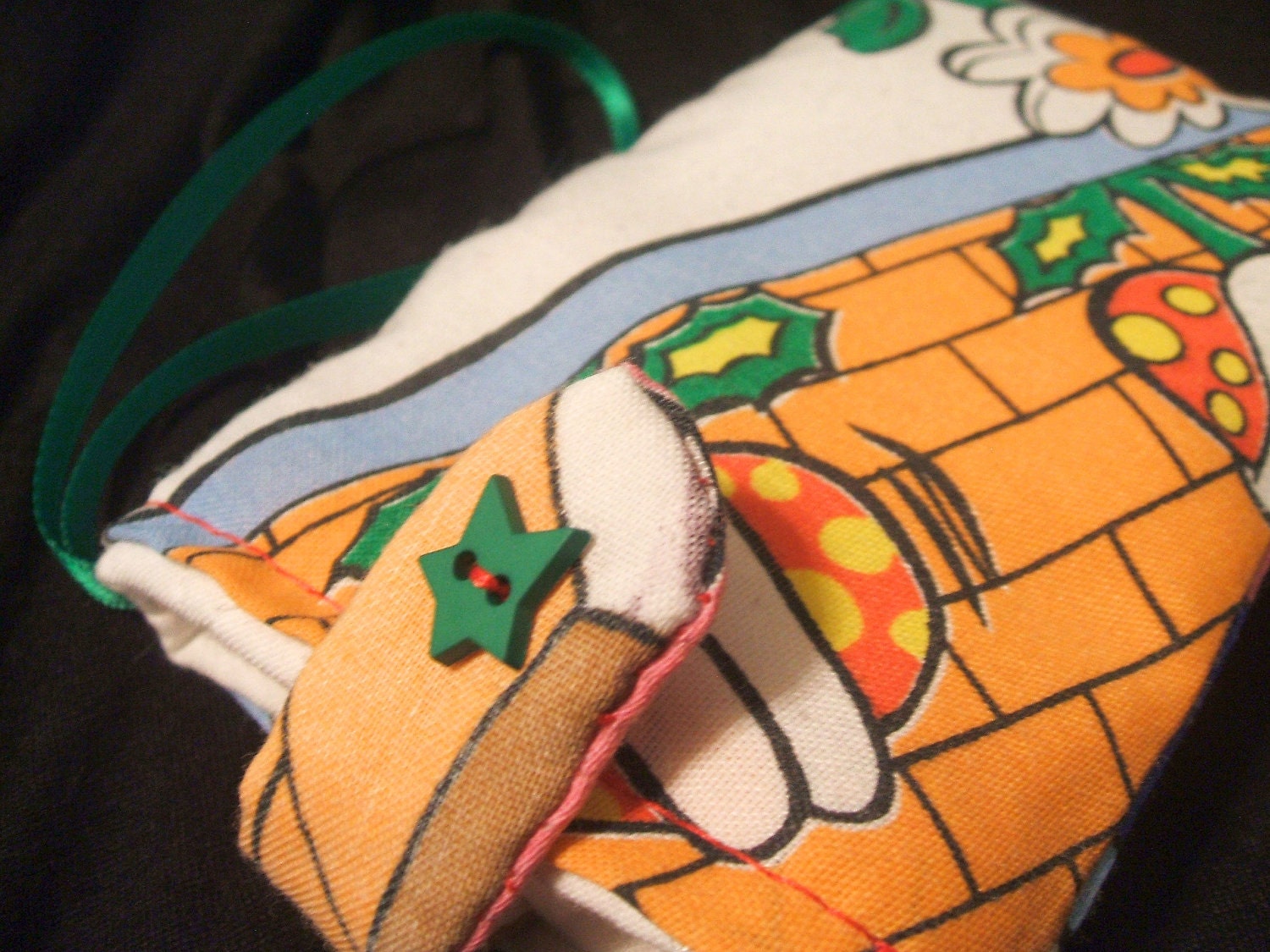 Super Mario iPod/iPhone Case - Made with Vintage Fabric