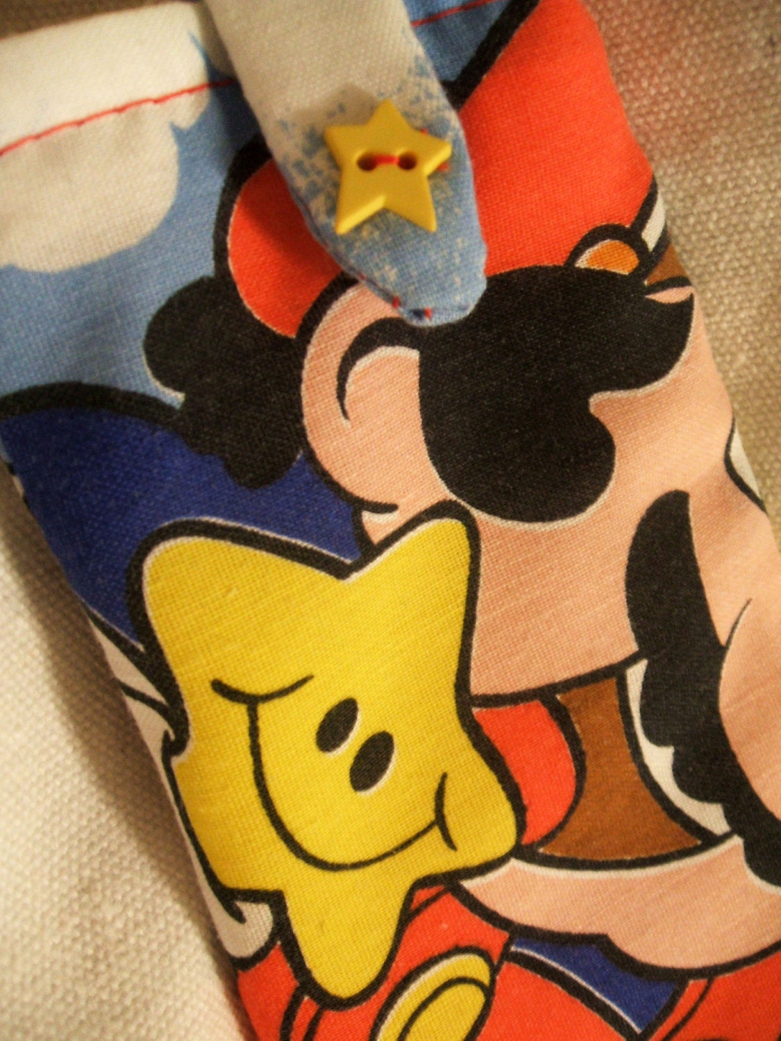 Super Mario iPod/iPhone Case - Made with Vintage Fabric