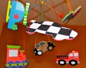 Baby Crib Mobile - 5 Star Nursery Mobile for Boys - Unique Crib Mobile - Cars and Trucks